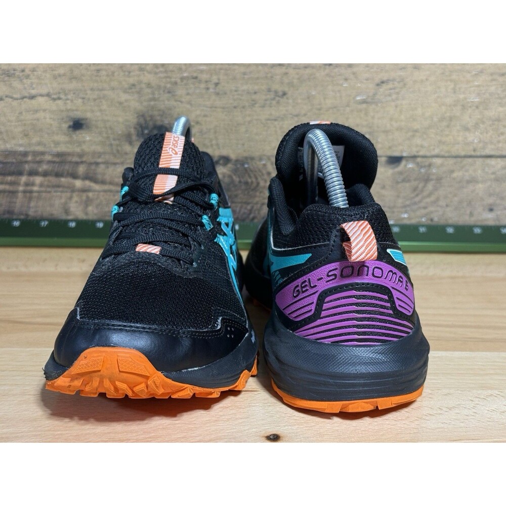 Asics Gel-Sonoma Trail Running Shoes Black Lavender Green 9 Beautiful Colorway - Picture 7 of 11